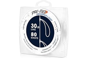PANSHAN 30 lb Pre-Tied Dropper Loop Knots Line. Fishing Line Spool. Loops 16 Inches Apart with 5.5 Inch Loop Size. Perfect for Saltwater & Freshwater Fishing, Snapper & Other Bottom Feeding Fish