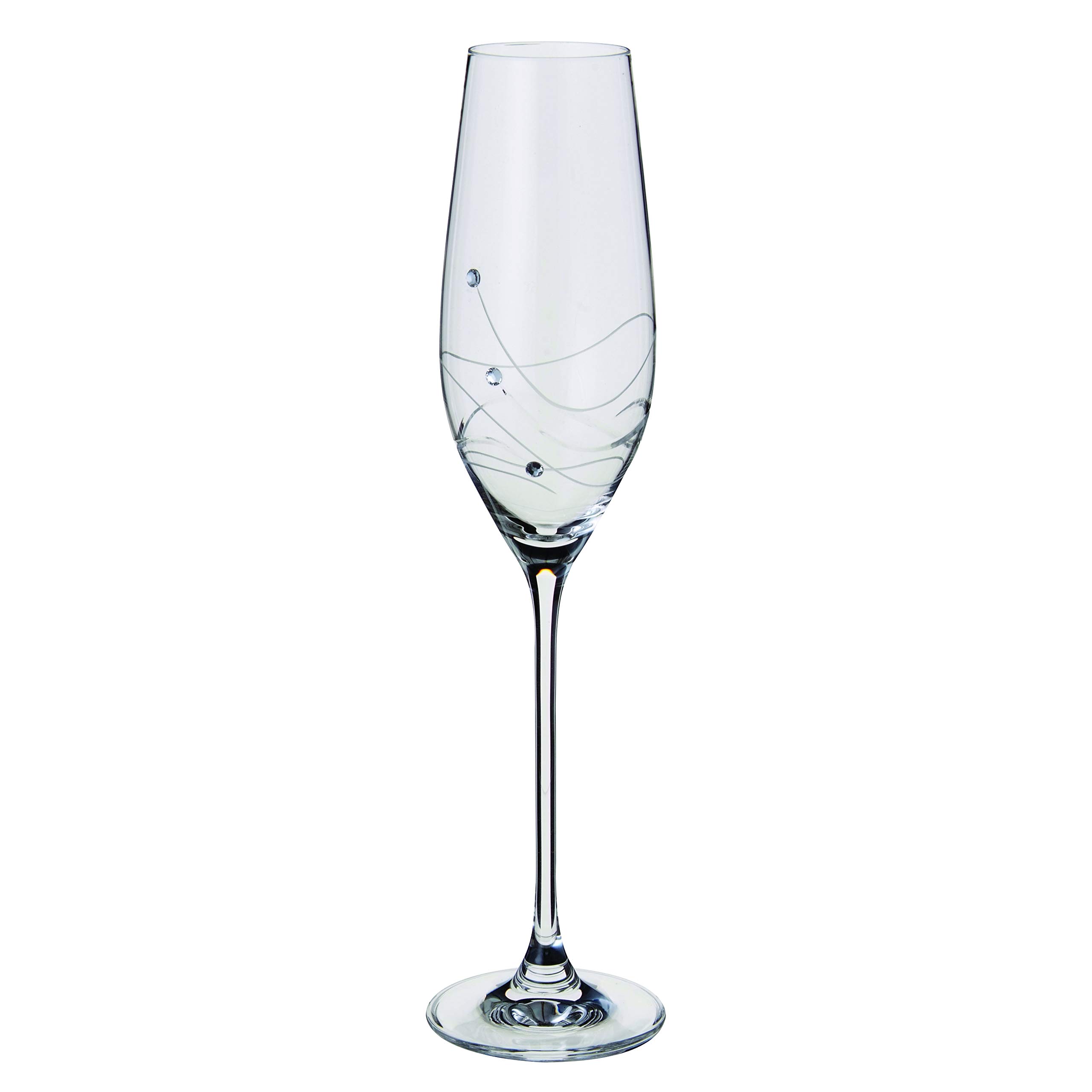 Dartington Crystal Glitz Champagne Flute | Embellished with Crystals | Gift for All Occasions