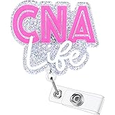 Funny CNA Badge Reel, Cute CNA Life Retractable ID Card Badge Holder, CNA Badge Buddy, CNA Graduation Gifts, Certified Nurse Nursing Assistant Accessories, Nurse Gifts, Medical Worker Badge Clip