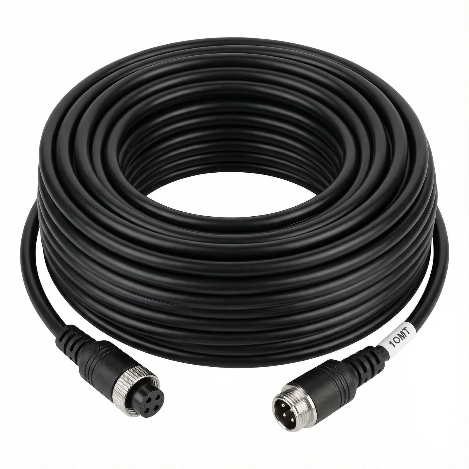 HUACANG 10M 33ft 4 Pin Aviation Extention Cable Waterproof for 4Pin Monitor Truck Van Trailer CCD Reversing Rear View Camera