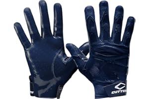 Cutters Football Wide Receiver Gloves. Rev Pro 4.0 Ultra Grip No Slip. Youth and Adult Sizes (1 Pair)