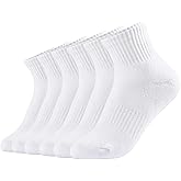 LO SHOKIM Athletic Socks Women Ankle Cushioned Running Socks 6 Pairs Thick Cotton Sports Socks