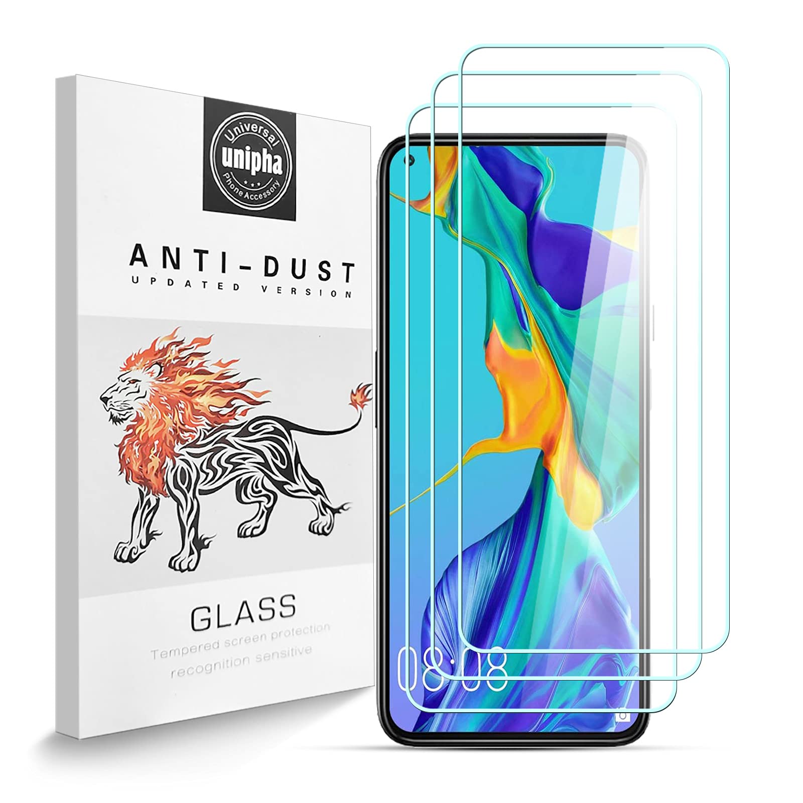 Zidwzidwei Tempered Glass Phone Screen Protectors for Hafury GT20, 9H Hardness Tempered Glass, Anti-Scratch, Easy Installation, Shatterproof [Pack of 3]