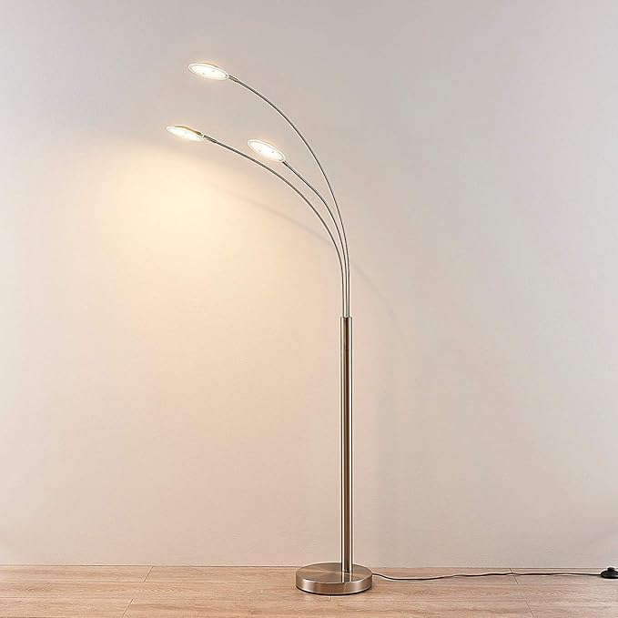 en Noir en Métal e Lampadaire Idalene Lampadaire Sur Pied Lampe de Sol