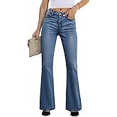 EMMIOL Women Flared Jeans Mid-High Waist Jeans Stretch Bell Bottom Denim Pants