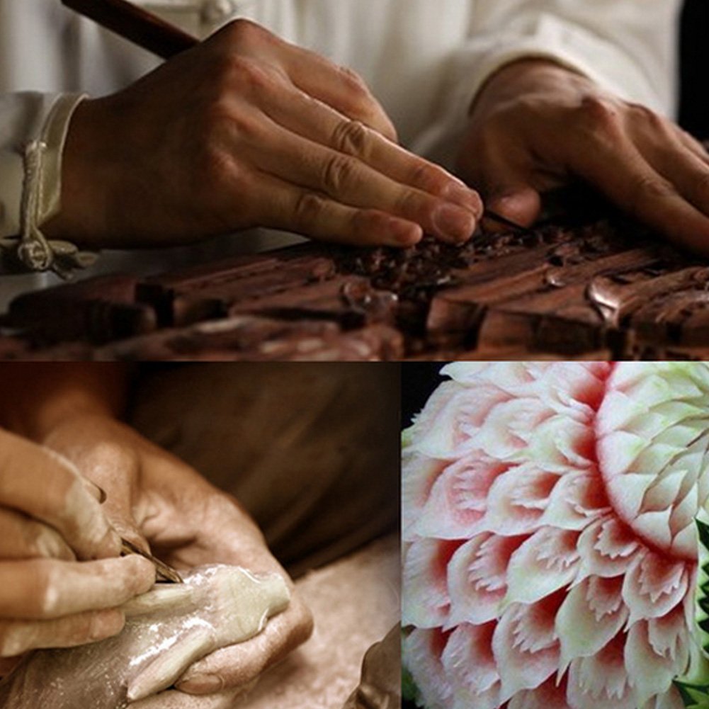 Wood Handle Carving Chisels Tools, for both beginners wood carving kits and professional whittling set, DIY Wood Carving Tools Kit (3PCS)