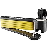 Folding Bike Lock - Hardened Steel 8mm Fold-Up Heavy Duty Bike Lock with Easy Mounting, Secure Lock and Anti-Scratch Coating 