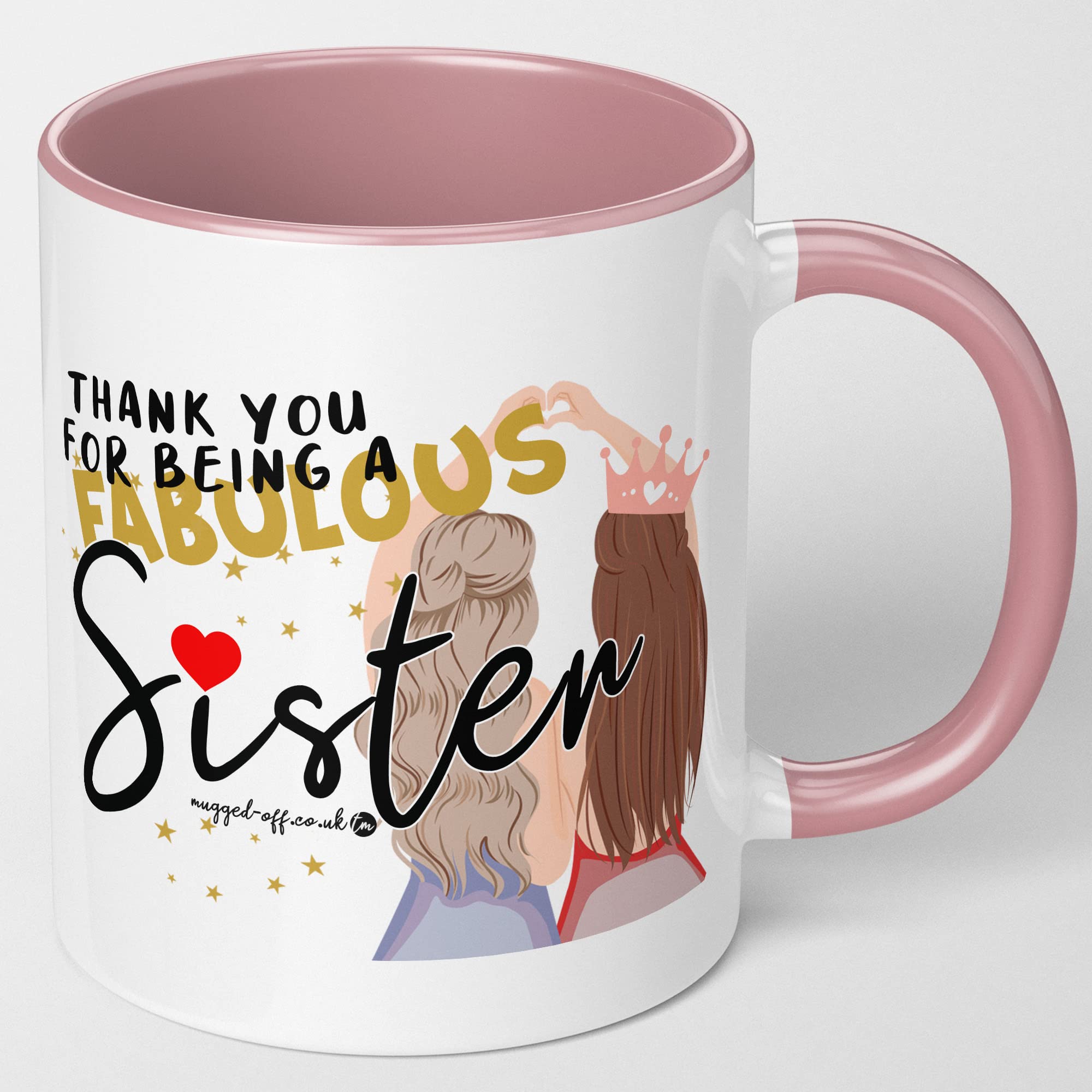 Sister Mug Gift – Pink Ceramic Mug for Your Sister | Ideal Birthday, Christmas & Special Occasion Present