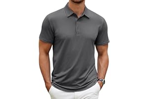 COOFANDY Men's Polo Shirt Golf Quick Dry Performance Short Sleeve Moisture Wicking Athletic Polo Collared Tennis T-Shirt