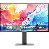 KOORUI 27N7U 27 inch 4K Monitor, UHD (3840 x 2160p) IPS Display, HDR 400, DCI-P3 95%, 1.07 Billion Colors, USB-C, HDMI, Displ