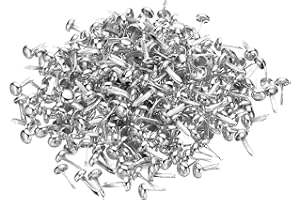 PATIKIL Lot de 300 mini attaches parisiennes rondes en métal pour loisirs créatifs et loisirs créatifs Argenté 4,5 x 8 mm