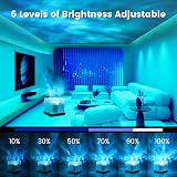 JIAWEN Galaxy Projector Light Ocean Wave 16 Colors 30 Modes 360° Ceiling view 3