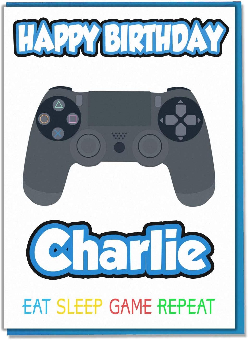 AK Giftshop Personalised Gaming PS4 Controller Themed Birthday Card ...