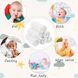Radsocken 8 Pack Baby Muslin Squares 100% Cotton Burp Cloths 6 Layers 10x10 view 4