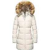 WenVen Women's Winter Thicken Puffer Coat Warm Jacket with Faux Fur Removable Hood