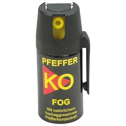 Ballistol Verteidigungssprays Pfeffer KO Fog Blister Aerosoldose, schwarz, 40 ml