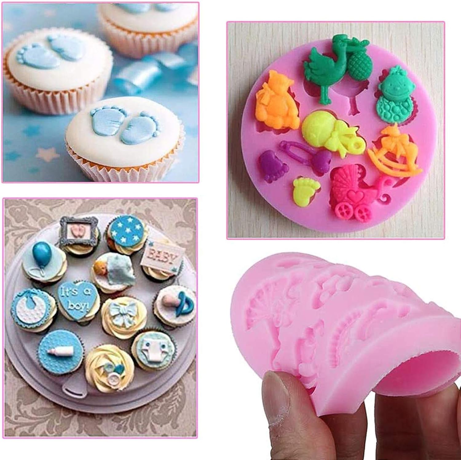 guanici silikon fondant kuchen formen 3d backform kuchen dekorieren werkzeuge baby fussabdruck motive baby kleidung formen schokoladenformen diy kuchen sussigkeiten gelee backformen tortedeko 3 stuck backen backformen ayurvedanetworkbhu com