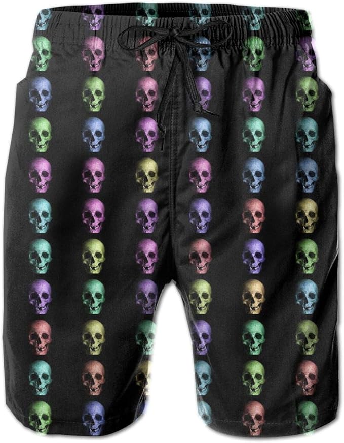 Skull Colorful Men's Swim Trunks Quick Dry Beach Shorts Amazon.ca