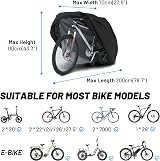 Favoto Bike Cover 1 or 2 Bikes Waterproof 210T UV Wind Dust 78.7 x 27.5 x 44 in view 7