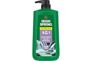 Irish Spring 5 in 1 Body Wash for Men, Men's Body Wash, Smell Fresh and Clean for 24 Hours, Conditions and Cleans Body, Face, and Hair, Made with Biodegradable Ingredients, 30 Oz Pump