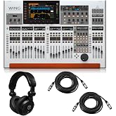 Behringer WING 48-Channel 28-Bus Full Stereo Digital Mixing Console, Bundle With Turnstile Audio Headphones, 2x XLR M to F Cable 25'