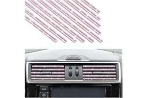 AUKEPO 10PCS Bling Car Air Vent Outlet Trim, Rhinestone Auto Air Conditioner Decoration Moulding Strip, DIY Bendable Crystal Sparkly for Women, Car Interior Accessories for Most Cars (Gradient/Pink)