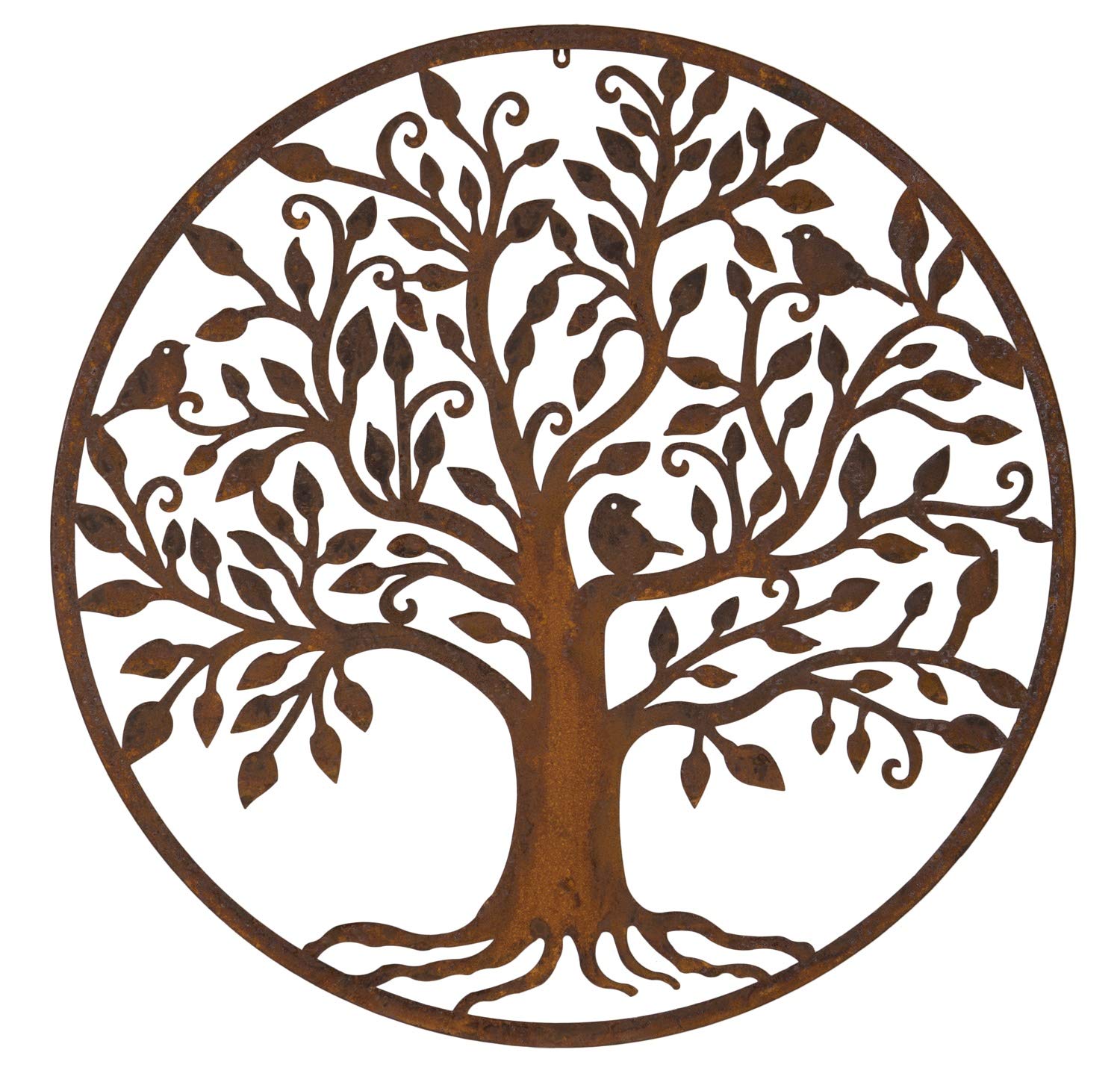F&G Supplies Round Steel Garden Metal Tree Screen wall art 1m diameter - ideal as a screen or wall mounting and climbing plants!