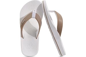 ONCAI Men's Rubber Flip Flops Trendy Summer Beach Pool Shower Sandals with Yoga Mat Non-slip Outdoor Cushion Soles