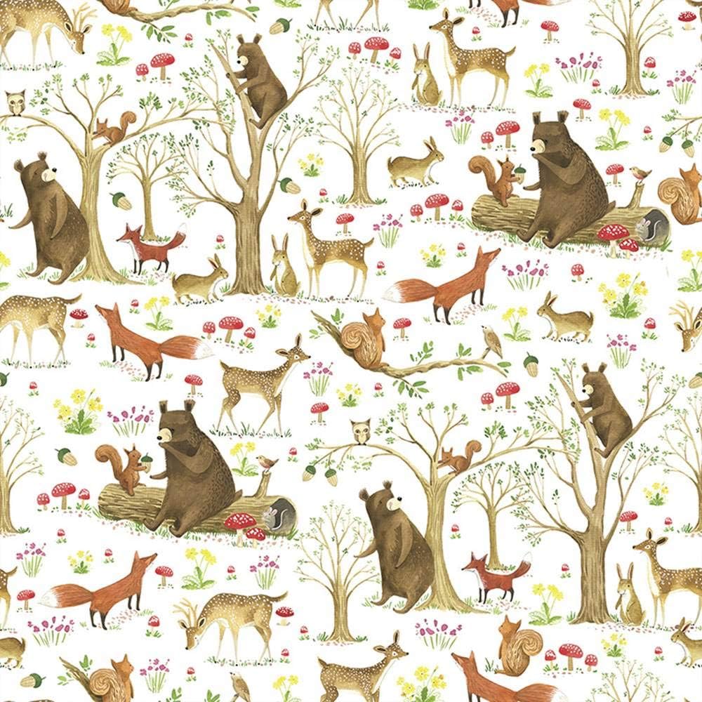 Woodland Forest Animals Printed Tissue Paper for Gift Wrapping with Design