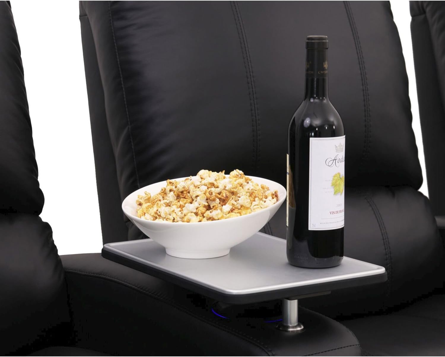 Blaze XL900 Home Theatre Furniture - Black Premium Leather - USB Charging Port - Memory Foam - Accessory Dock - Lighted Cups - Power Recline - Straight Row 4 with Middle Loveseat: Furniture & Decor