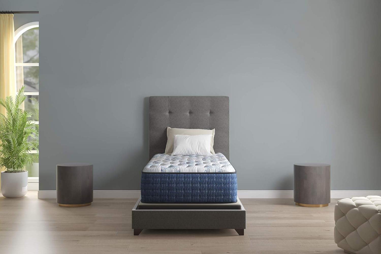 Ashley Mt Dana 15 Inch Plush Hybrid Mattress - CertiPUR-US Certified Foam, Twin