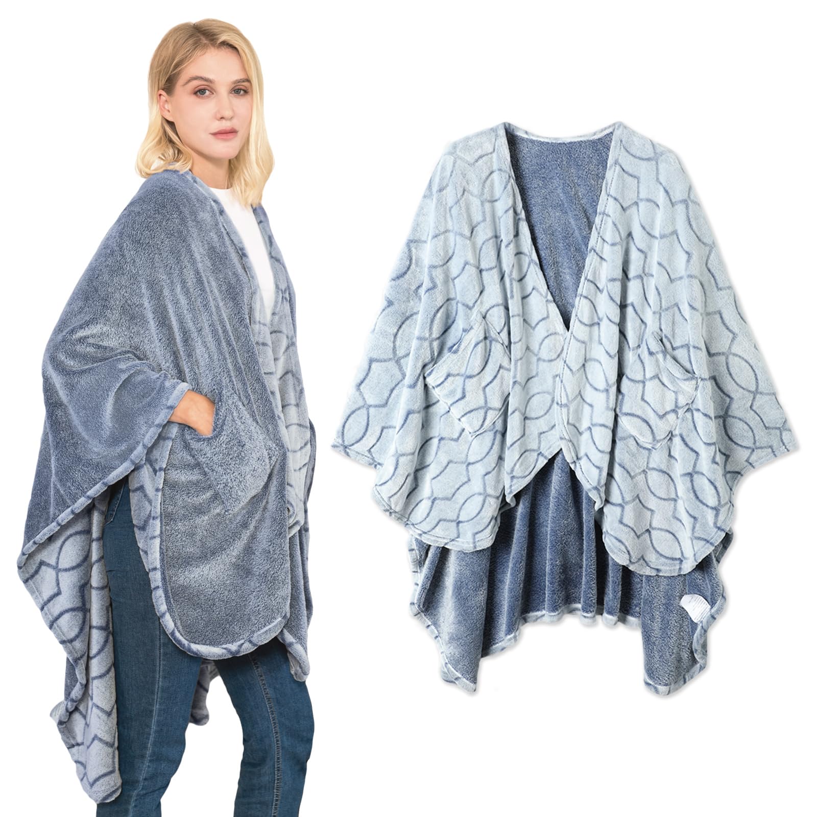 Bcareself Double-Sided Wearable Flannel