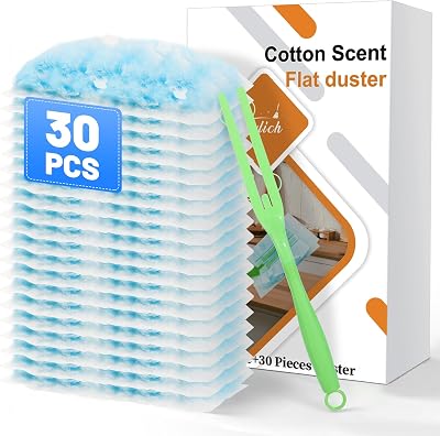 wlich 30 Pack Duster Refills Compatible with Flash and Swiffer Duster