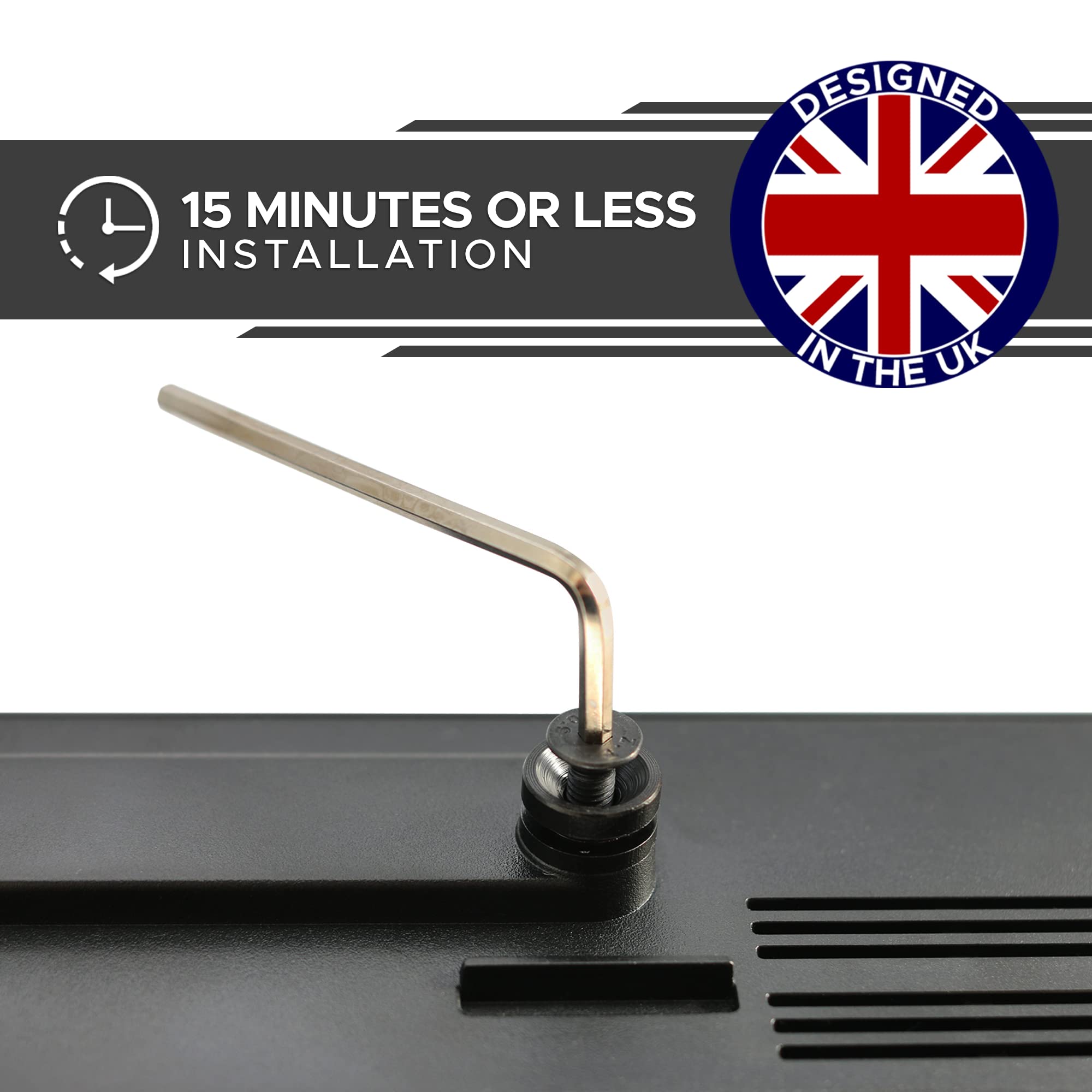 Sound Bass Solo 5 Wall Mount Bracket for Bose Solo 5 Sound Bar, Complete Kit with All Mounting Hardware, Compatible with Series II Soundbar, Designed in The UK by Soundbass