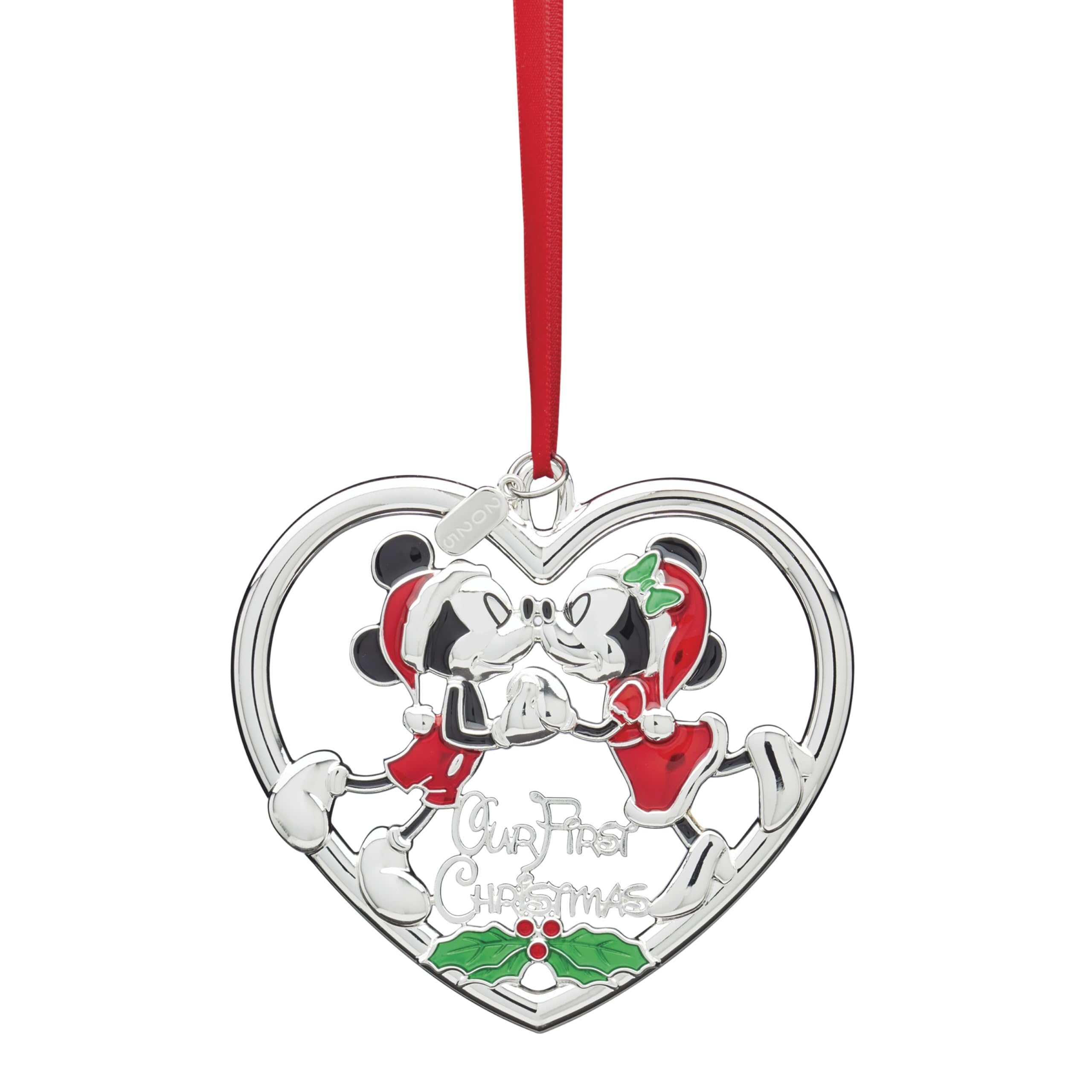 Lenox 897143 2025 Our 1st Christmas Mickey & Minnie Mouse Ornament, Christmas, Holiday Decorations