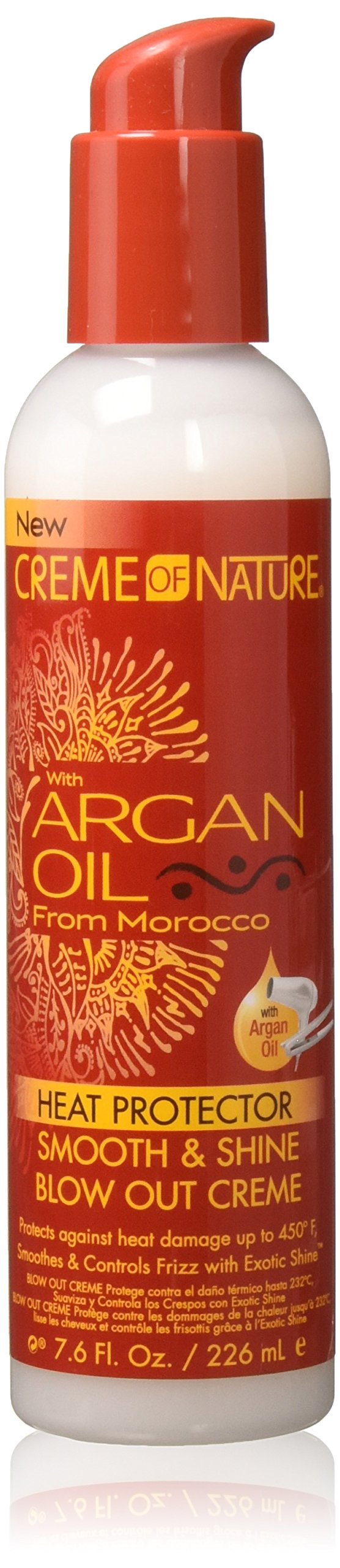 CREME OF NATURE WITH ARGAN OIL HEAT PROTECTOR - SMOOTH & SHINE BLOW OUT CREME