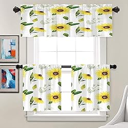 Batmerry Watercolor Yellow Flowers Window