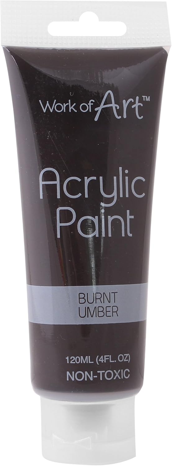 Work of Art 120 ml Acrylic Paint - Brown, 6729, 120 ml (Pack of 1)