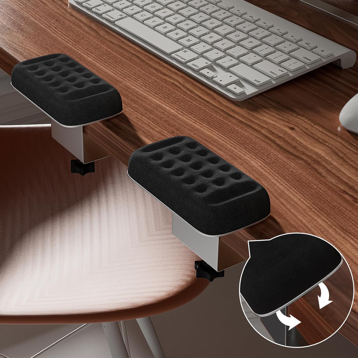 Photo 1 of Ergonomic Keyboard Wrist Rest Pad,Mouse Pad Wrist Support,Rotatable Memory Foam Wrist Support Pad,Mouse Pad Wrist Support for Gaming, Office, Computer, PC Painting, Gaming (2)