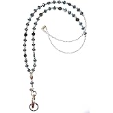 Hidden Hollow Beads Women's Unique Artisitc Beaded Lanyard Strong Breakaway Clasp for ID Badge Card Holder Teacher Cruise Keys Keychain