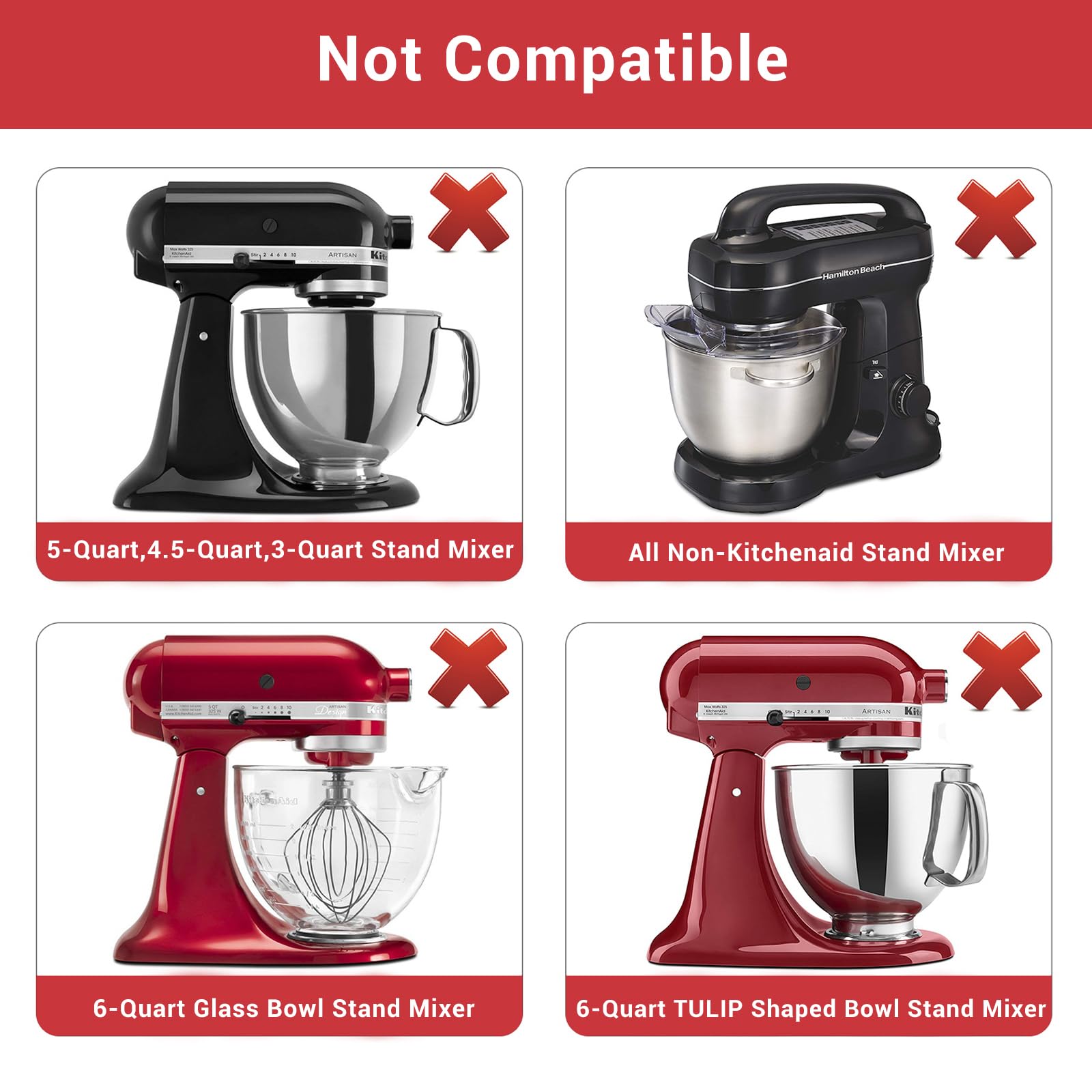 Flex Edge Beater Accessories and Attachments for KitchenAid 6 Quart Bowl-Lift Stand Mixer, Pastry Paddle Attachment for Kitchenaid, Dishwasher Safe, White