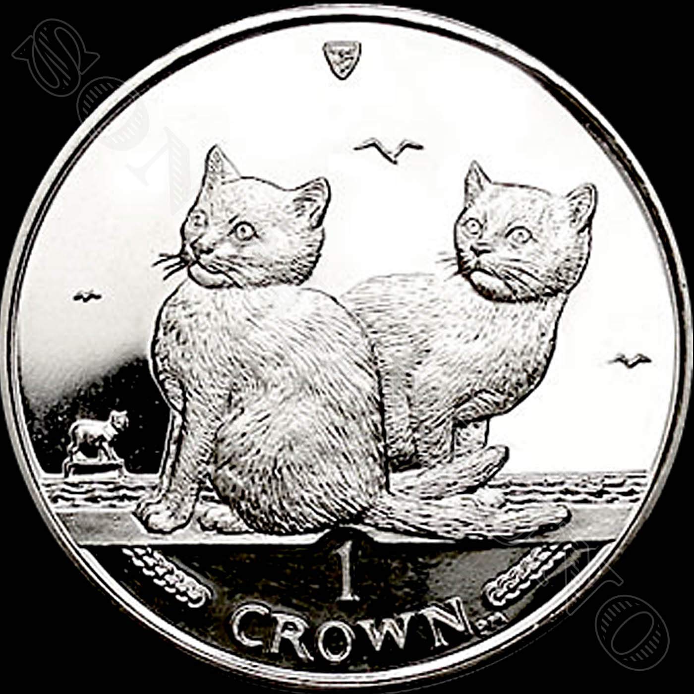 2003 Balinese Kittens Uncirculated Cupro Nickel 1 Crown Cat Coin