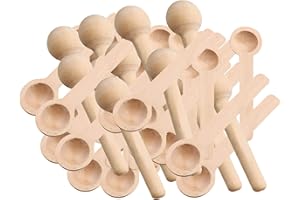 Yibuy 50pcs Mini Wooden Spoon for Sugar Salt Spices Chicken Cooking Tool