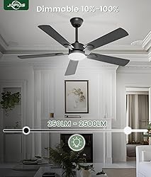 JOFIOS Ceiling Fans with Lights,52 inch Ceiling Fan