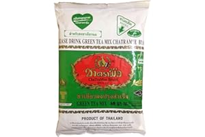 W&E MART Thai Milk Tea Mix - Premium Loose Leaf Green Tea with Jasmine Flavor for Iced Thai Tea, Bubble Tea or Boba - 70-Year Traditional Brand from Thailand (7 oz Bag) Number One Brand