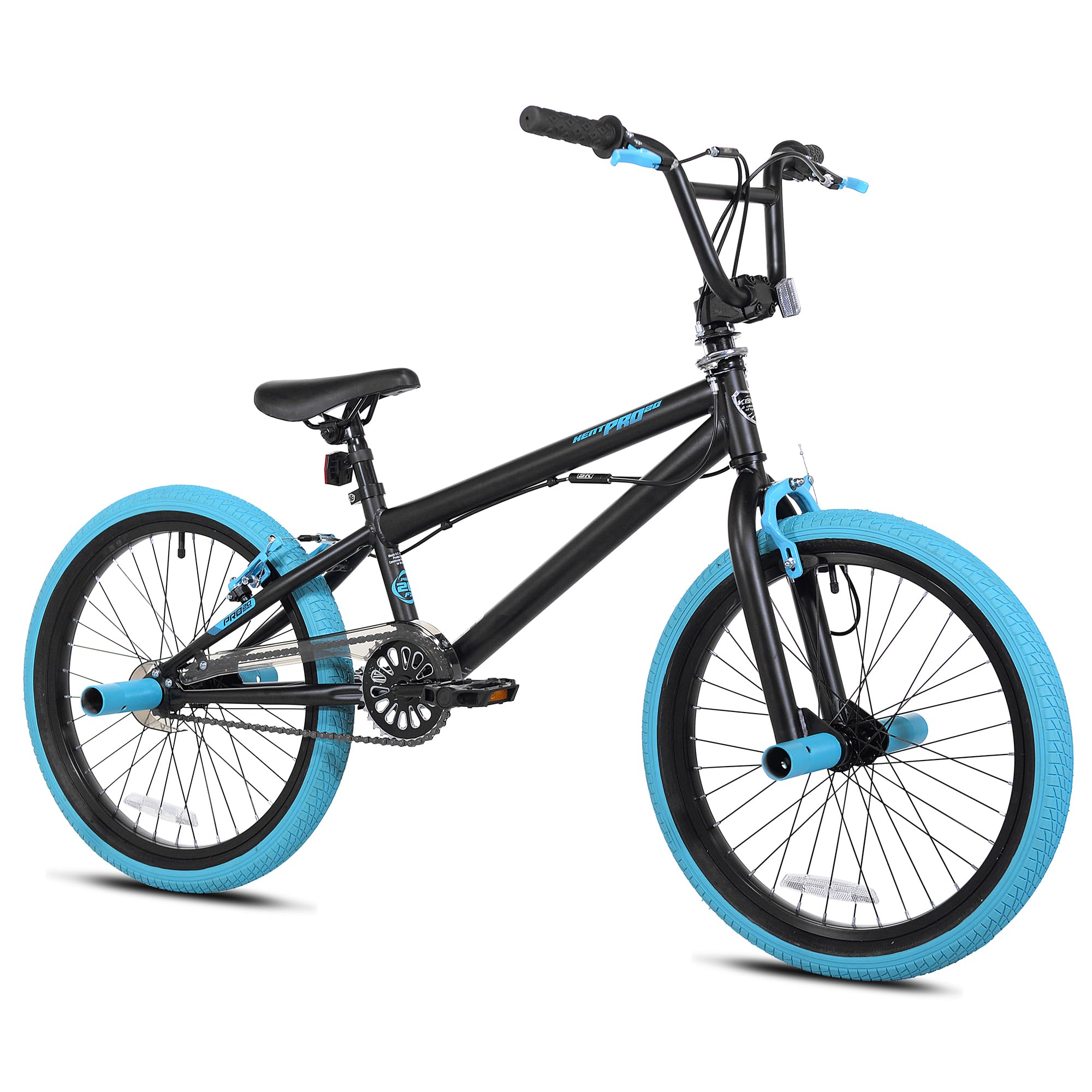 Kent International 20 Inch Kent PRO 20 - 20 Inch BMX Bike with Front & Rear Hand Brakes and Padded BMX Saddle - Sturdy Bicycle for Kids with Adjustable Handlebar