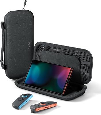 Gaming Custodia per Nintendo Switch 2, Slot AirTag, Viaggi, Carbone