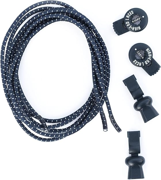 No Tie Shoelaces by HighEnd Laces/ Elastic, One Size Fits All Adjustable/ For