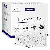 200 Count Lens Wipes for Eyeglasses, Individually Wrapped Pre- Moistened Wipes