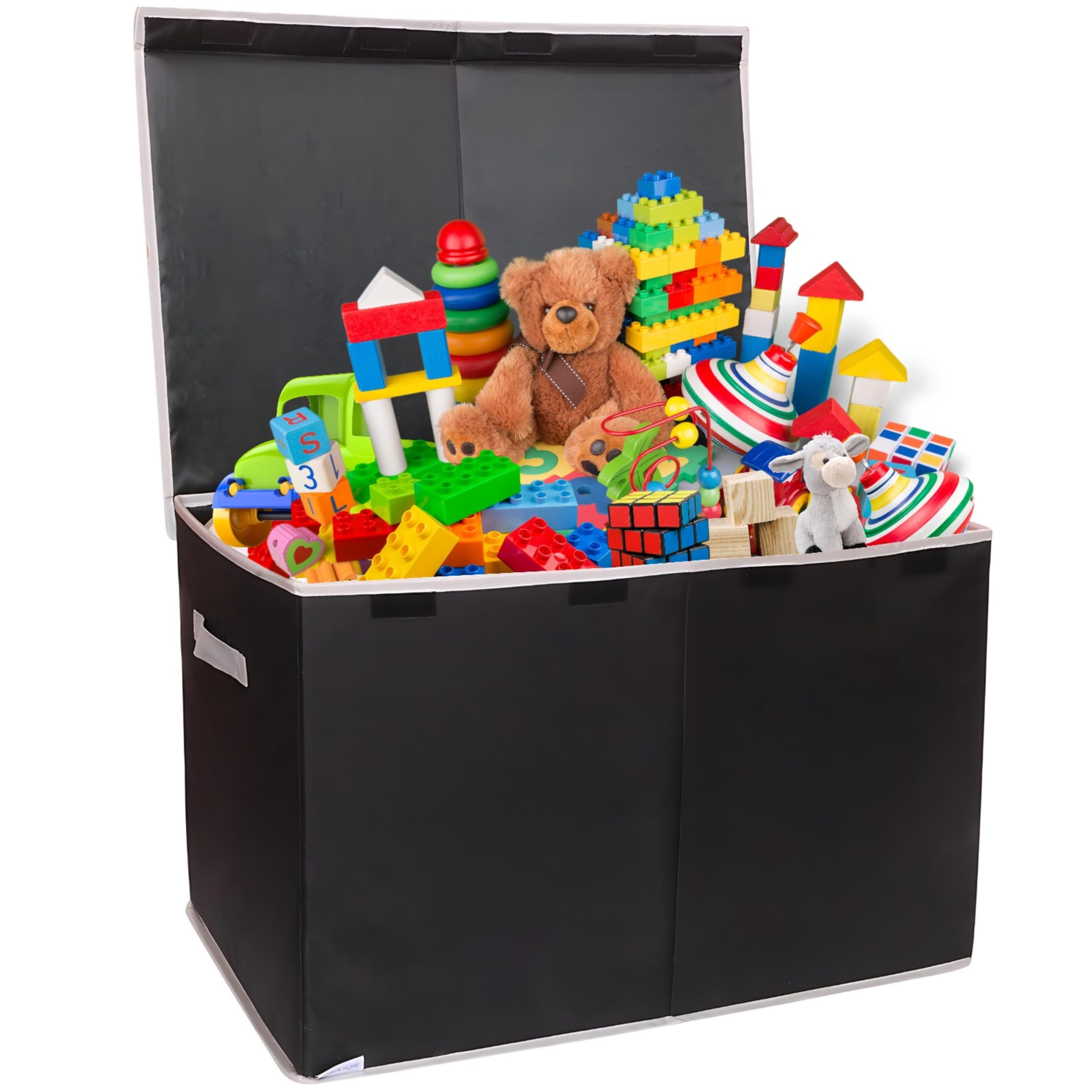 MY DUK HOME UltraFlexiBox – Large Capacity Toy Box, Folding Children's Storage Cabinet, Bench Chest with Detachable Lid, Multi-Use Organization Box, Easy to Clean, Ideal Bedroom and Living Room